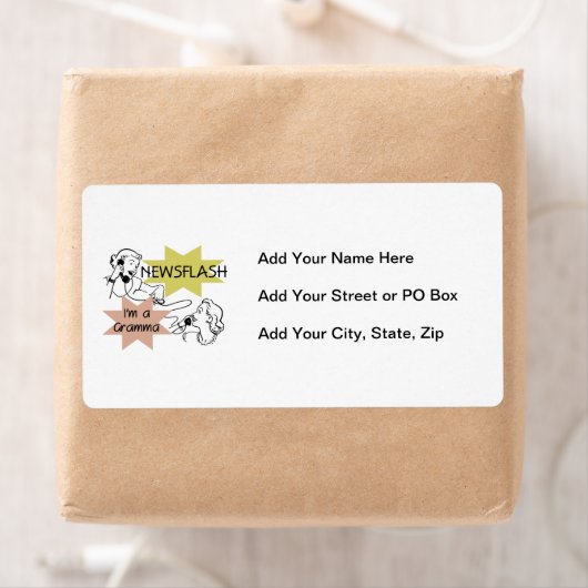 Kort nieuwsbericht ben ik T-shirts een Gramma en Etiket (Insitu)