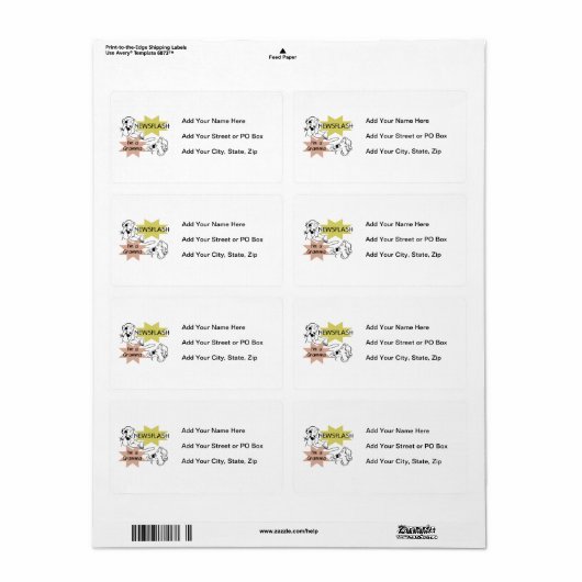 Kort nieuwsbericht ben ik T-shirts een Gramma en Etiket (Full Sheet)