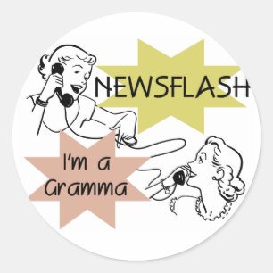 Kort nieuwsbericht ben ik T-shirts een Gramma en Ronde Sticker