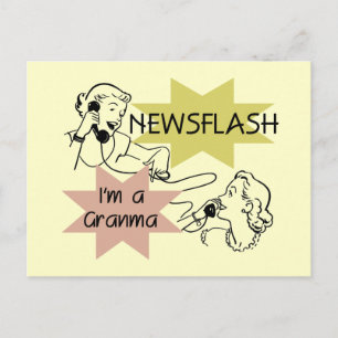 Kort nieuwsbericht ben ik T-shirts een Granma en Briefkaart