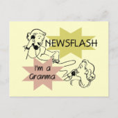 Kort nieuwsbericht ben ik T-shirts een Granma en Briefkaart (Voorkant)