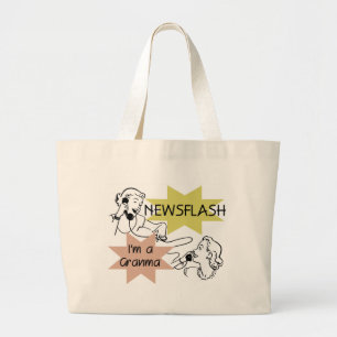 Kort nieuwsbericht ben ik T-shirts een Granma en Grote Tote Bag
