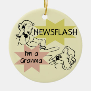 Kort nieuwsbericht ben ik T-shirts een Granma en Keramisch Ornament