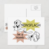 Kort nieuwsbericht ben ik T-shirts een Nonnie en Briefkaart (Voorkant / Achterkant)