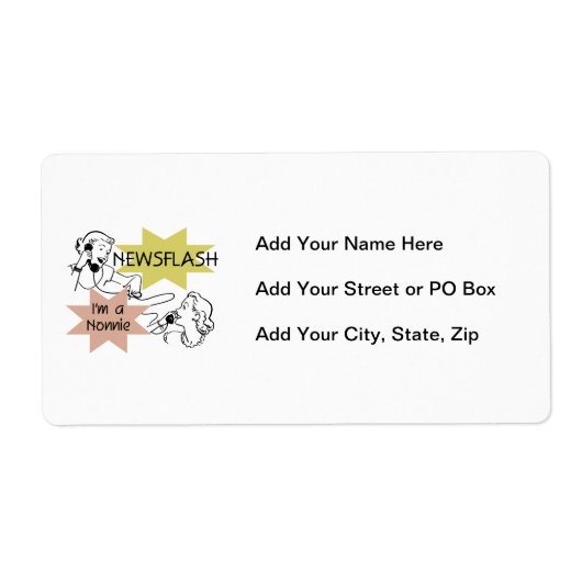 Kort nieuwsbericht ben ik T-shirts een Nonnie en Etiket (Voorkant)