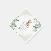 Kort wachten op Eucalyptus Baby shower met paren Servet (Hoek)