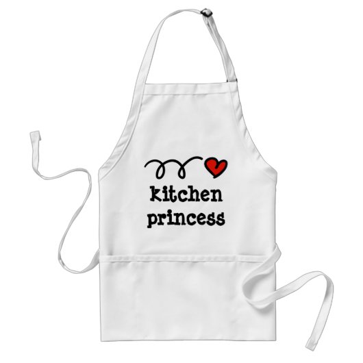 Kort wit schort voor keukenprinses (Voorkant)