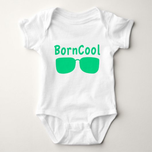 Kortärmad babybody med BornCool-tryck Romper (Voorkant)