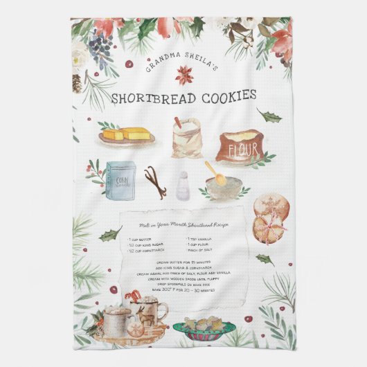 Kortbrood Ontvang Heirloom Tea Towels Theedoek (Verticaal)