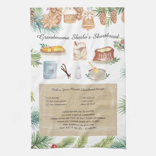 Kortbrood Ontvang Heirloom Tea Towels Theedoek (Verticaal)