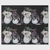 Korte 6-inch pitchers, druiven en bloemen cadeaupapier (Vlak)