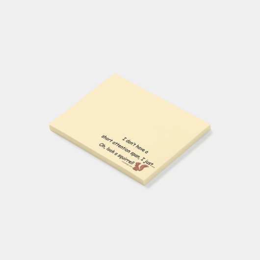 Korte aandacht Doorloop eekhoorn beige Post-it® Notes (Schuin)