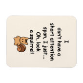 Korte aandacht Span Squirrel Funny Flexible Magneet (Horizontaal)