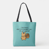 Korte aandacht Span Squirrel Funny Green Tote Bag (Achterkant)