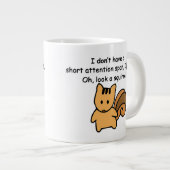 Korte aandacht Span Squirrel Funny Grote Koffiekop (Voorkant rechts)