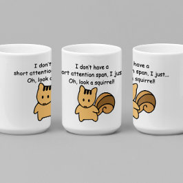 Korte aandacht Span Squirrel Funny Koffiemok