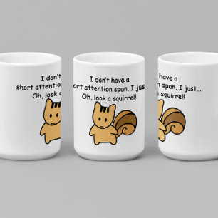 Korte aandacht Span Squirrel Funny Koffiemok