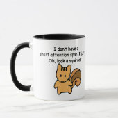 Korte aandacht Span Squirrel Funny Mok (Links)