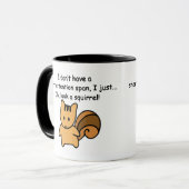 Korte aandacht Span Squirrel Funny Mok (Voorkant links)