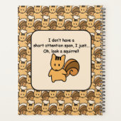 Korte aandacht Span Squirrel Funny Planner (Achterkant)