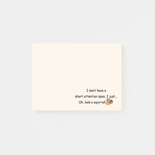 Korte aandacht Span Squirrel Funny Post-it® Notes