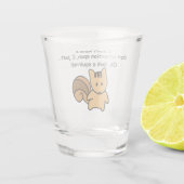Korte aandacht Span Squirrel Funny Shot Glas (Achterkant)