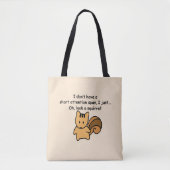 Korte aandacht Span Squirrel Funny Tote Bag (Voorkant)