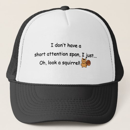 Korte aandacht Span Squirrel Funny Trucker Pet (Voorkant)