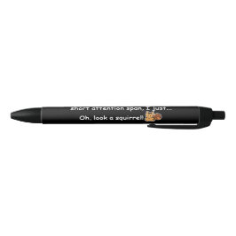 Korte aandacht Span Squirrel Funny Zwarte Inkt Pen