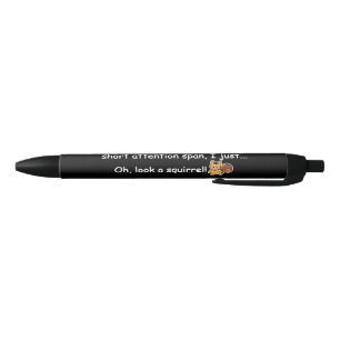 Korte aandacht Span Squirrel Funny Zwarte Inkt Pen