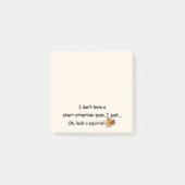 Korte aandacht Span Squirrel Humoureus Post-it® Notes (Voorkant)