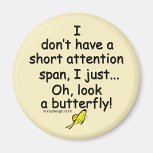 Korte aandacht Spanwijdte Vlinder geel Magneet