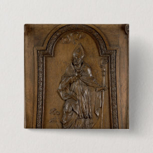 Korte afdruk van de bisschop van St. Medard Vierkante Button 5,1 Cm