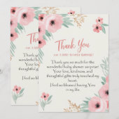 korte bedankje bericht voor verrassingsfeestje bab kaart (Voorkant / Achterkant)