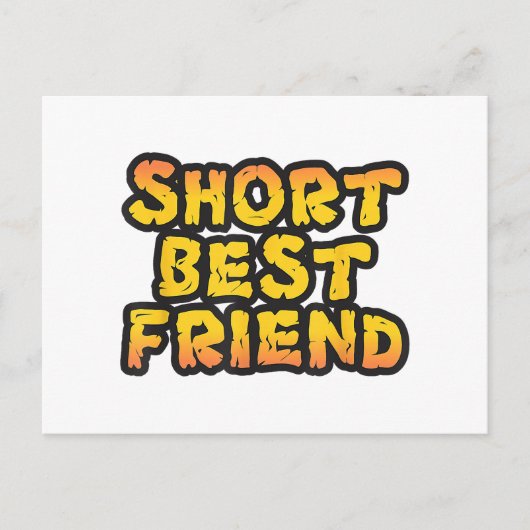 Korte beste vriend, grappige vrienden, Besties BFF Feestdagenkaart (Voorkant)