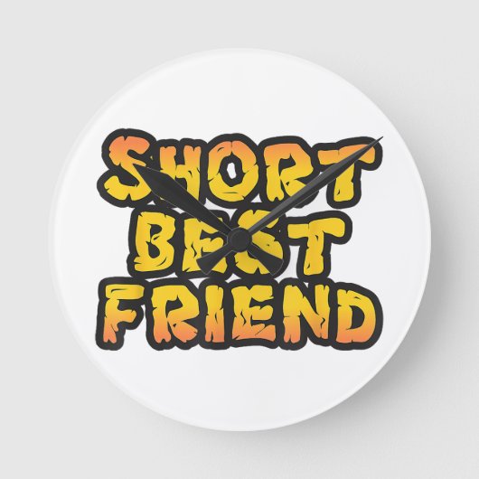 Korte beste vriend, grappige vrienden, Besties BFF Ronde Klok (Voorkant)