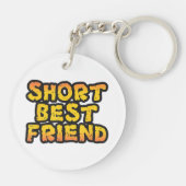 Korte beste vriend, grappige vrienden, Besties BFF Sleutelhanger (Achterkant)