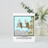 Korte blik: Eagle Cartoon Briefkaart (Staand voorkant)