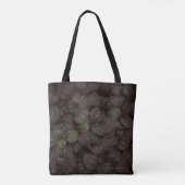 Korte bloem tote bag (Achterkant)