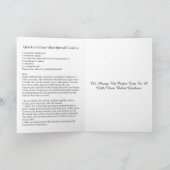 Korte Brood Koekje Feestdagen Kaart (Binnen)