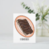 Korte cartoon illustratie briefkaart (Staand voorkant)