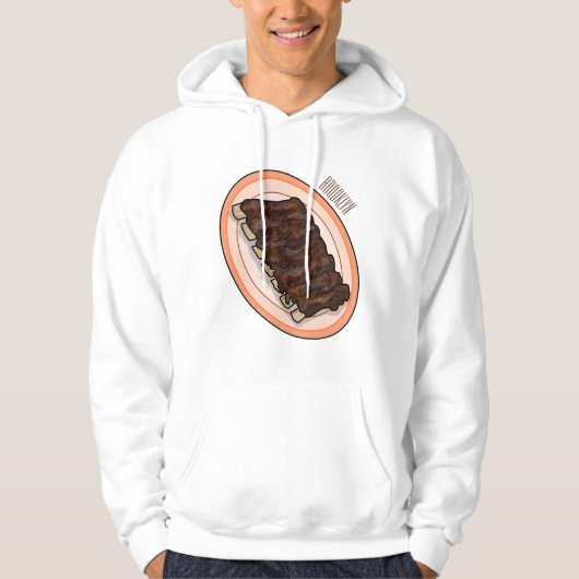 Korte cartoon illustratie hoodie (Voorkant)