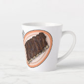 Korte cartoon illustratie latte mok (Rechts)