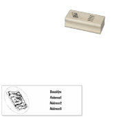 Korte cartoon illustratie rubberstempel (Gestempeld)