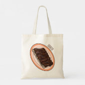 Korte cartoon illustratie tote bag (Achterkant)