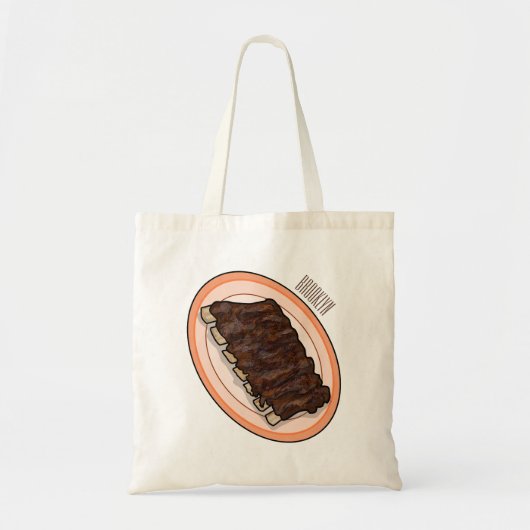 Korte cartoon illustratie tote bag (Voorkant)