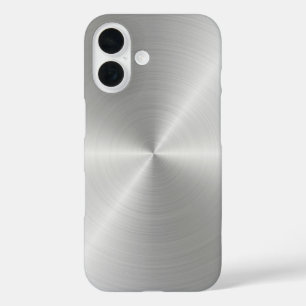 Korte cirkelvormige metalen textuur iPhone 16 hoesje