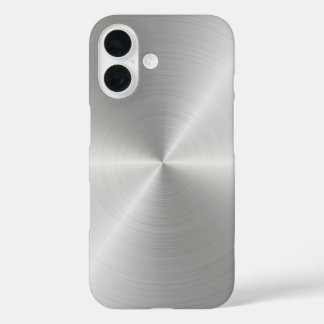 Korte cirkelvormige metalen textuur iPhone 16 hoesje