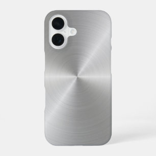 Korte cirkelvormige metalen textuur iPhone 16 hoesje