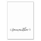 Korte Curly Swash Handtekening Naam Plaats Kaarten (Voorkant)